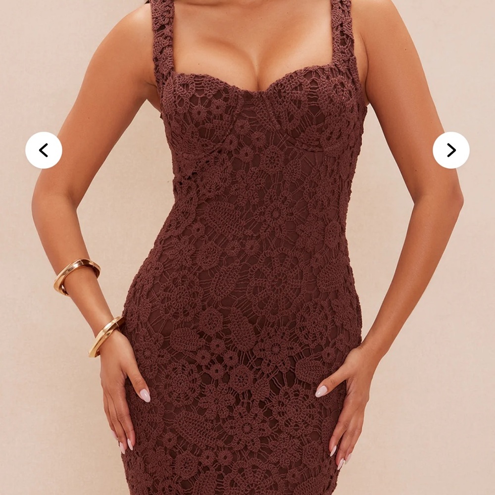 Fashion Nova Chocolate Lace Dress